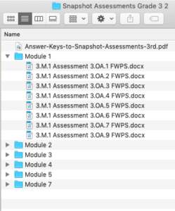 snapshot assessments