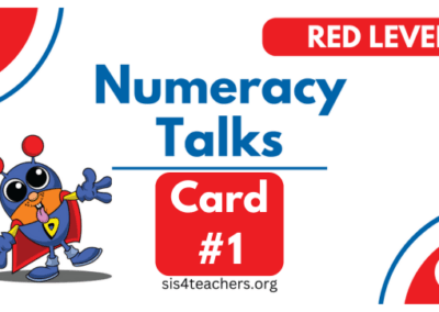 Numeracy Talks – Red Level – Progression Card 1
