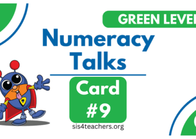 Numeracy Talks – Green Level – Progression Card 9