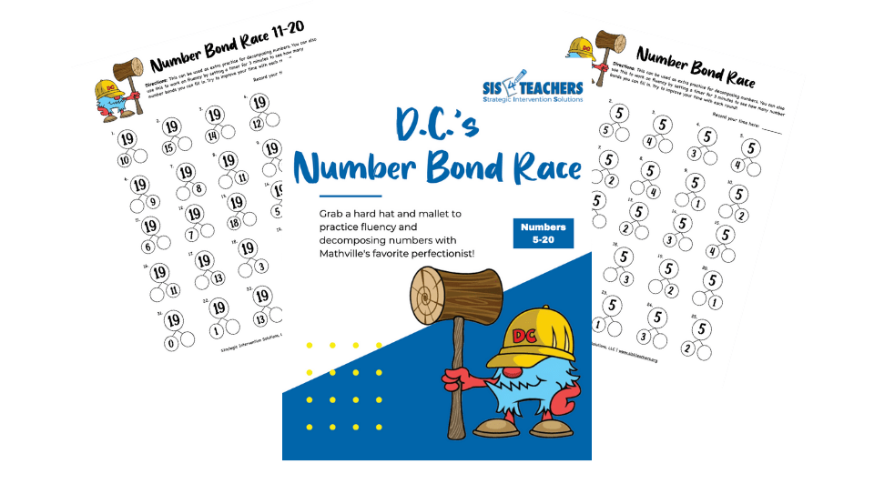 D.C.’s Number Bond Race – Addition/Subtraction (5-20)