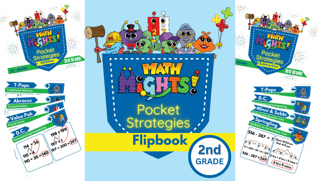 Math Mights Pocket Strategies – 2nd Grade Addition/Subtraction Flipbook