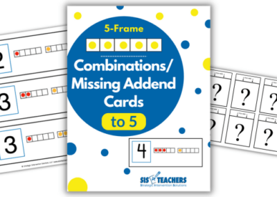 Combination/Missing Addend Cards: 5-Frames to 5