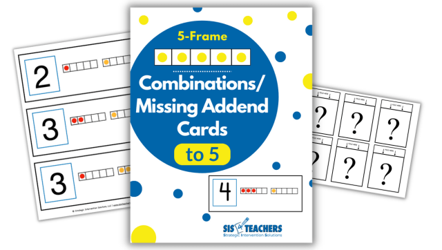 Combination/Missing Addend Cards: 5-Frames to 5