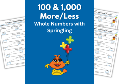 100 and 1,000 More/Less with Springling