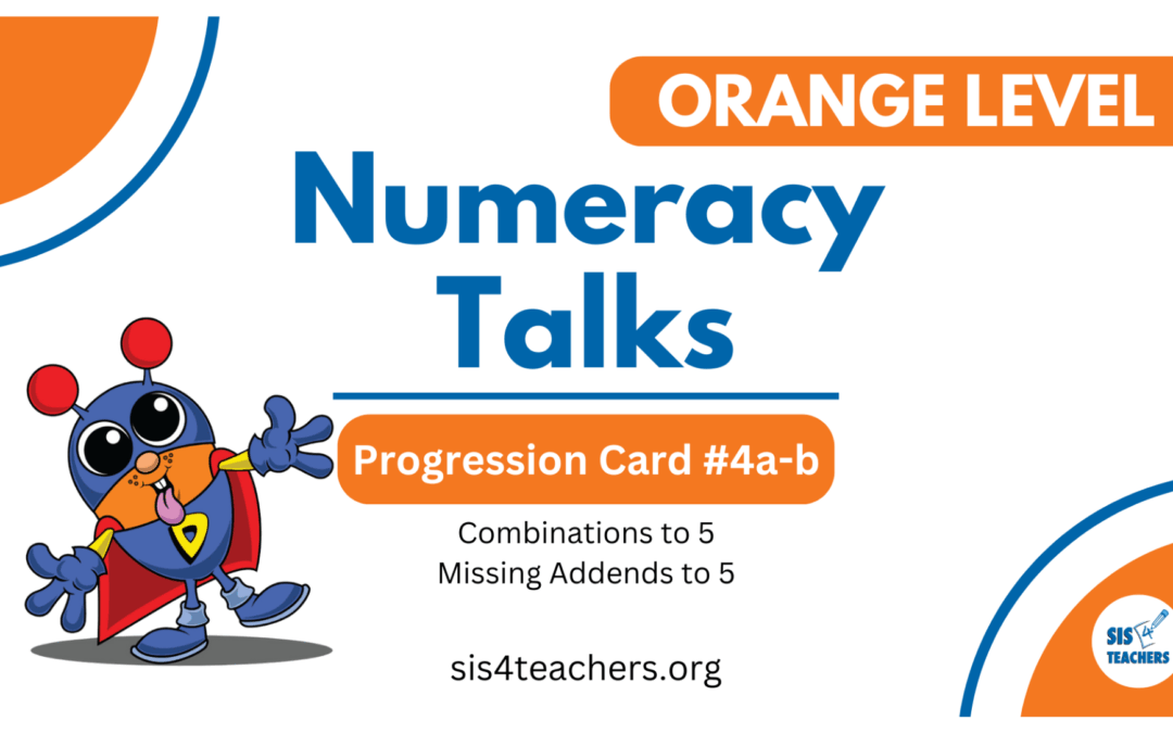 Numeracy Talks – Orange Level – Progression Card 4a-4b