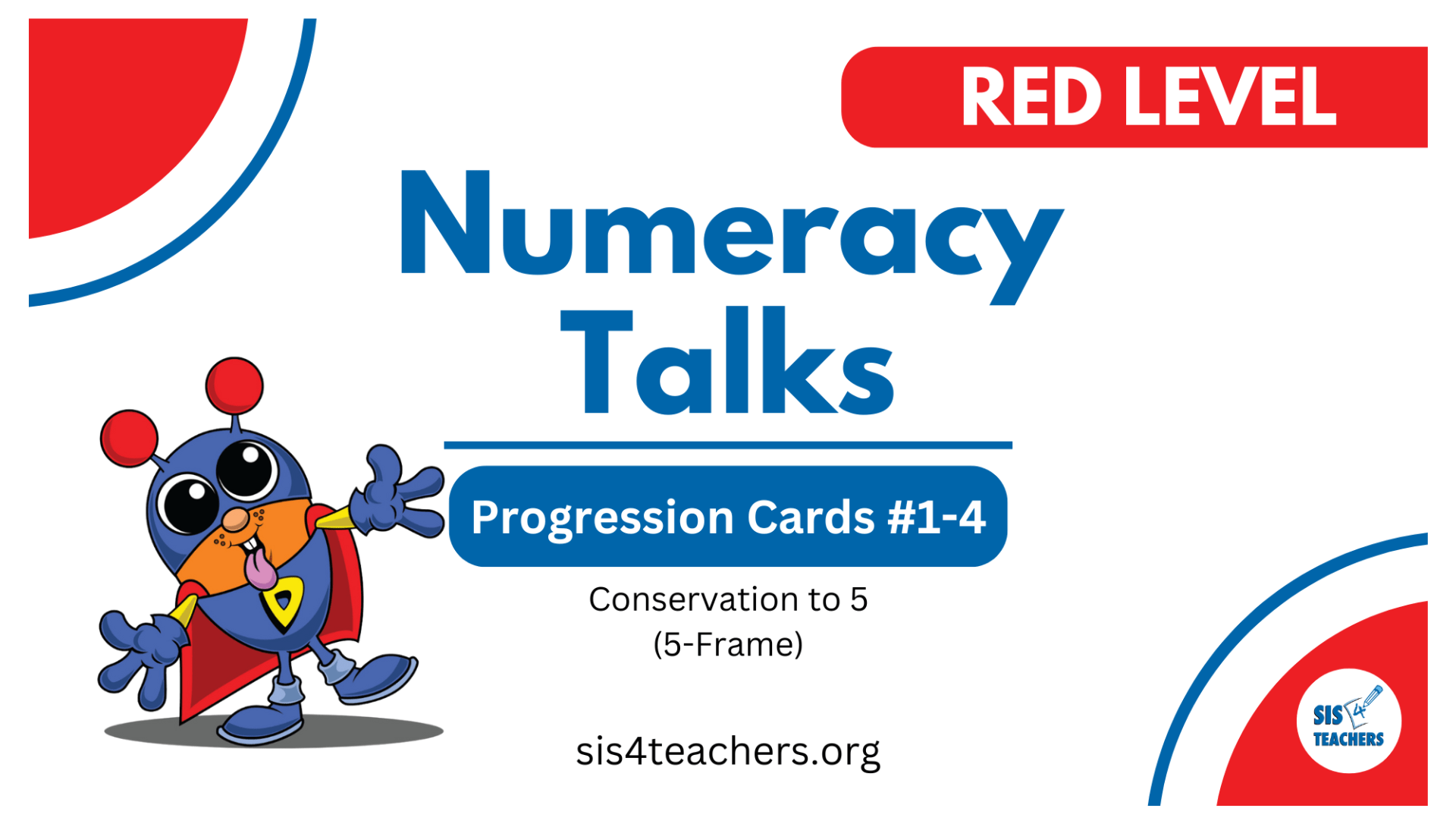 Numeracy Talks - Red Level Progression Cards 1-4 | SIS For Teachers