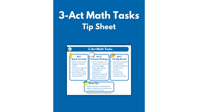 Three Act Math Tasks Resources