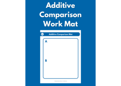 Additive Comparison Work Mat