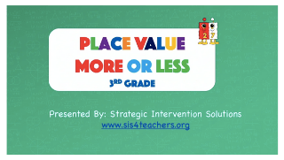 Place Value More or Less – 3rd Grade