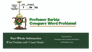 Word Problems with Visual Models: Part-Whole Subtraction