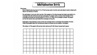 Multiplication Tetris 2