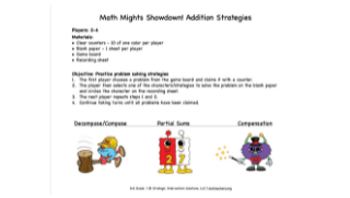 Math Might Showdown! Addition Strategies