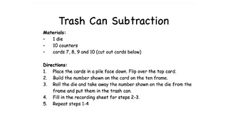 Trash Can Subtraction