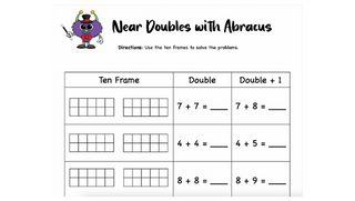 Near Doubles with Abracus