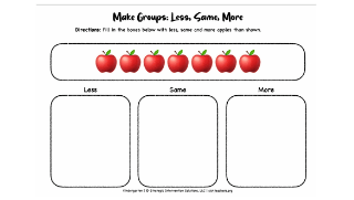 Make Groups – Less, Same, More