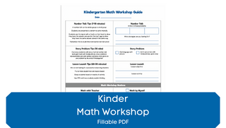 Math Workshop – Kinder