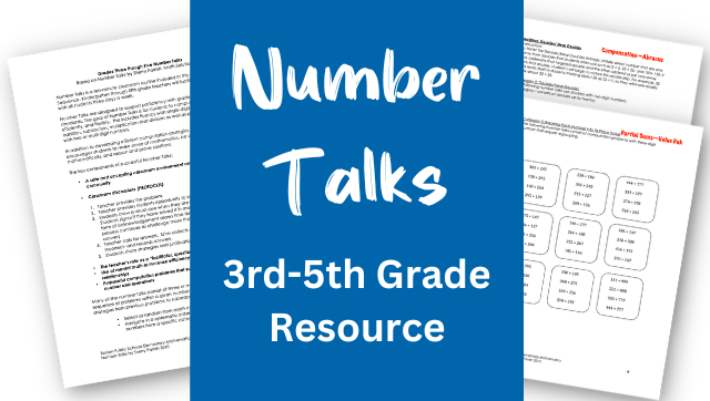 Number Talks Resource: 3rd-5th Grade