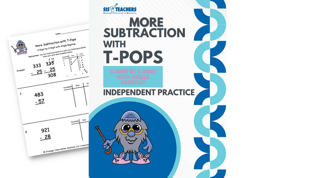 More Subtraction with T-Pops: 3-Digit by 2-Digit with Single Regroup