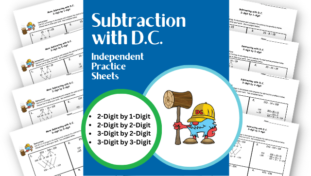 Subtraction with D.C. (Independent Practice) – Whole Numbers