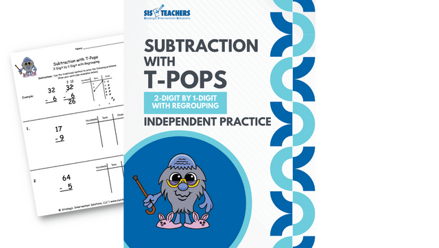Subtraction with T-Pops: 2-Digit by 1-Digit with Regrouping