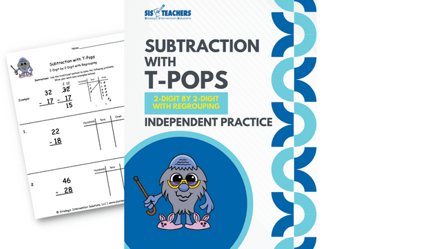 Subtraction with T-Pops: 2-Digit by 2-Digit with Regrouping