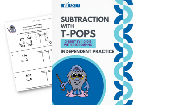 Subtraction with T-Pops: 3-Digit by 1-Digit with Regrouping