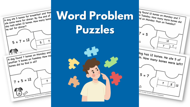 Word Problem Puzzles (1st Grade)
