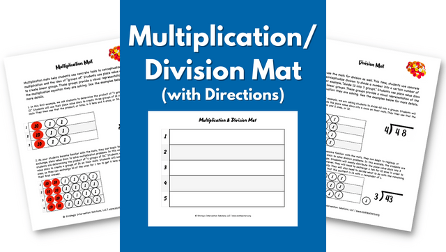 Multiplication/Division Mat (with Directions)