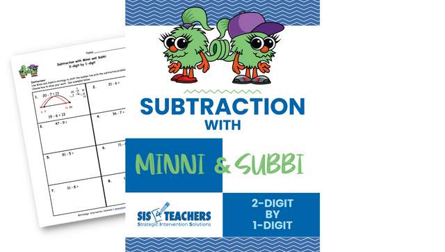 Subtraction with Minni and Subbi – 2-Digit by 1-Digit