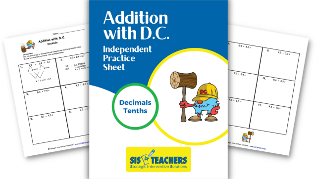 Addition with D.C. – Decimals Tenths (Independent Practice)