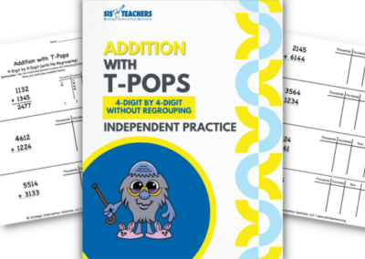 Addition with T-Pops – 4-Digit by 4-Digit without Regrouping