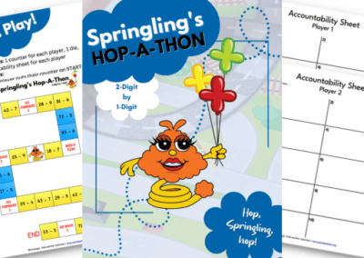 Springling’s Hop-a-Thon – 2-Digit by 1-Digit