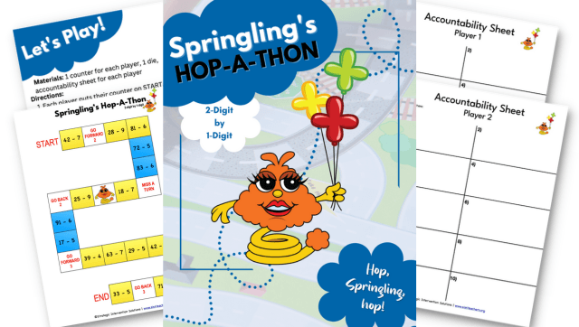 Springling’s Hop-a-Thon – 2-Digit by 1-Digit