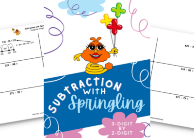 Subtraction with Springling – 3-Digit by 2-Digit
