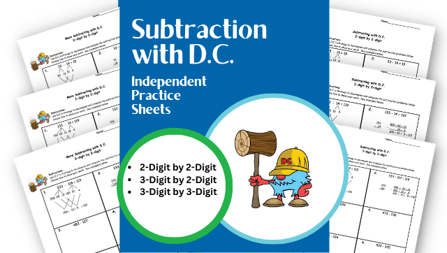 Subtraction with D.C. (Independent Practice) – 4th Grade Bundle