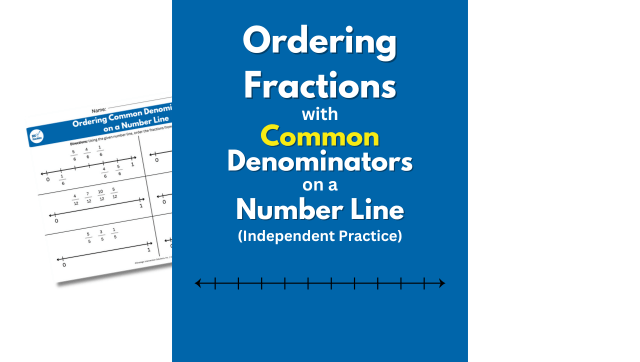 Ordering Common Denominators on a Number Line