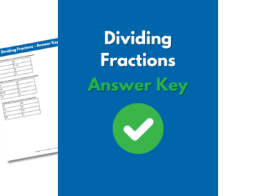 Dividing Fractions – Answer Key – 5th