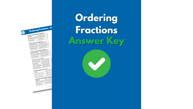 Ordering Fractions – Answer Key