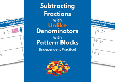 Subtracting Fractions with UNLIKE Denominators using Pattern Blocks