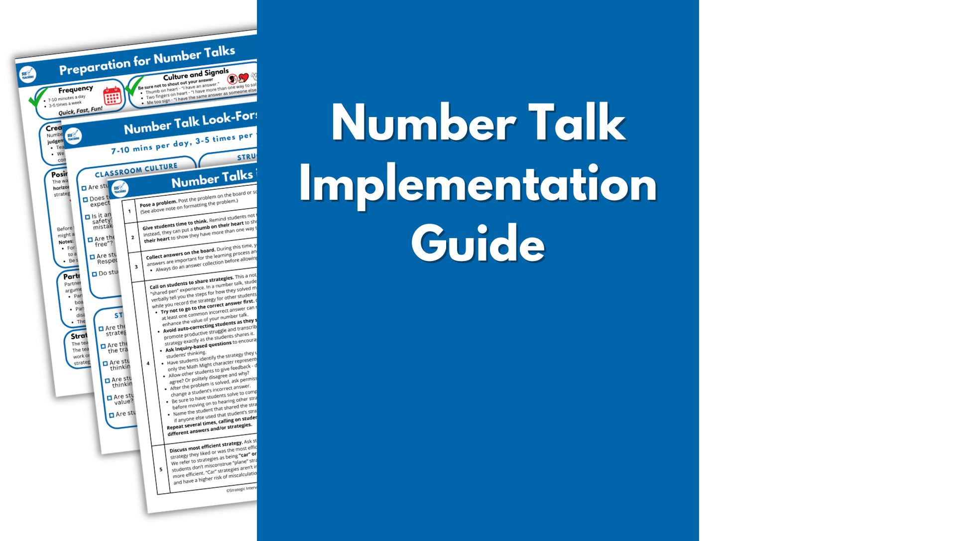 Number Talk Implementation Guide Sis For Teachers