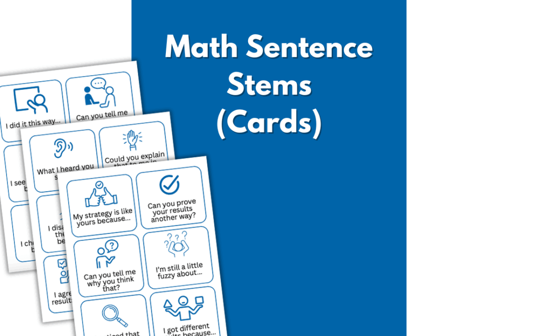 Math Sentence Stems (Cards)