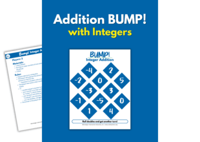Addition BUMP! – with Integers