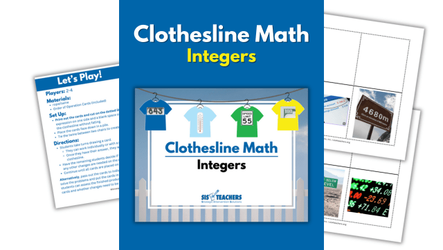Clothesline Math – Integers