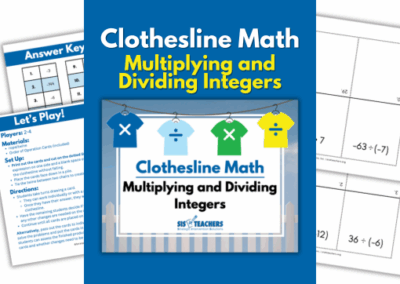 Clothesline Math – Multiplying and Dividing with Integers