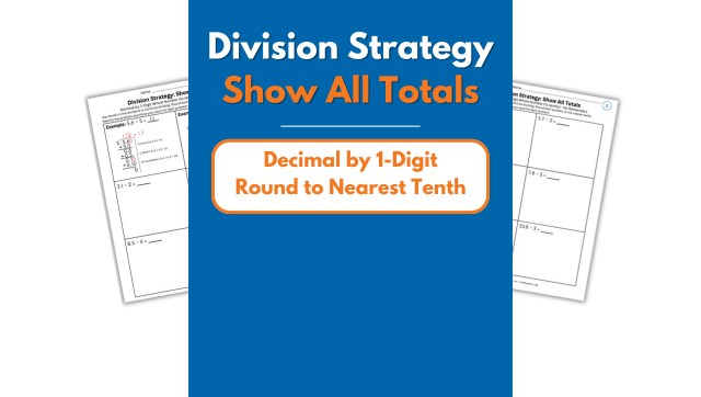 Show All Totals – Decimal by 1-Digit – Round to Nearest Tenth