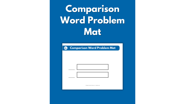 Comparison Word Problem Mat