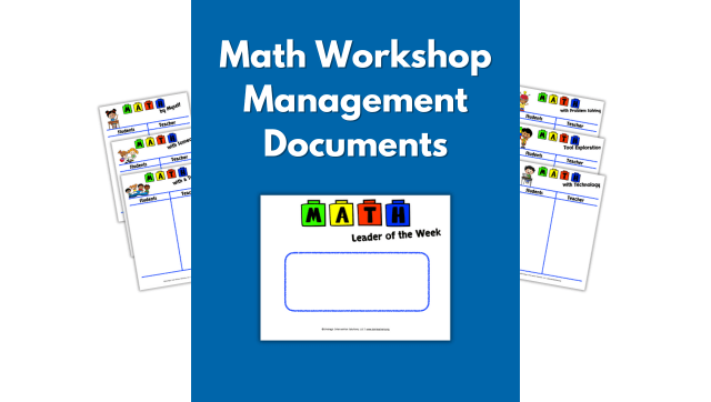 Math Workshop Management Documents