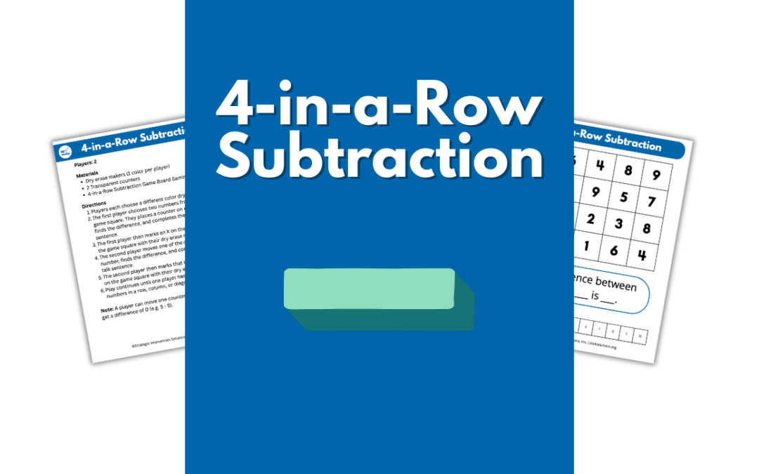 4-in-a-Row Subtraction