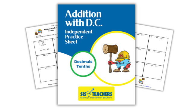Addition with D.C. – Decimals Tenths (Independent Practice)