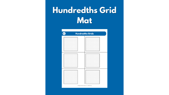Hundredths Grid Mat